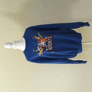 Jerzees Blue Vintage Hershey's Chocolate Sweatshirt Size Medium